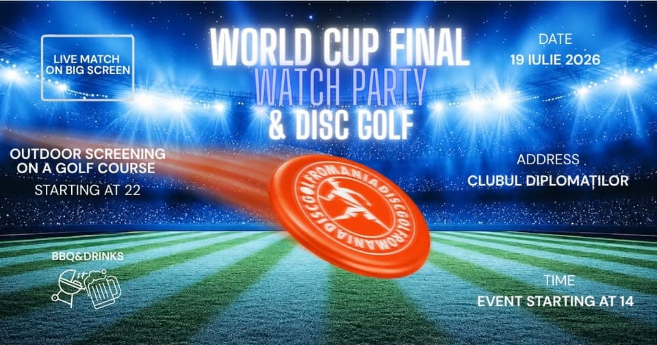 World Cup Final watch party & Disc Golf
