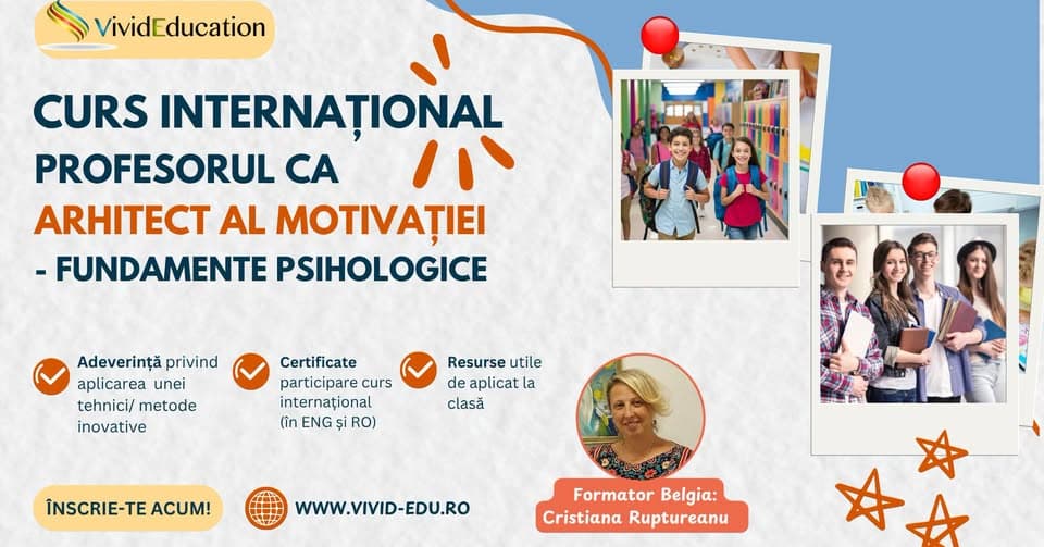 Curs internațional „Profesorul ca arhitect al motivației - fundamente psihologice”