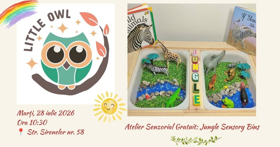 Atelier senzorial gratuit: JUNGLE SENSORY BINS