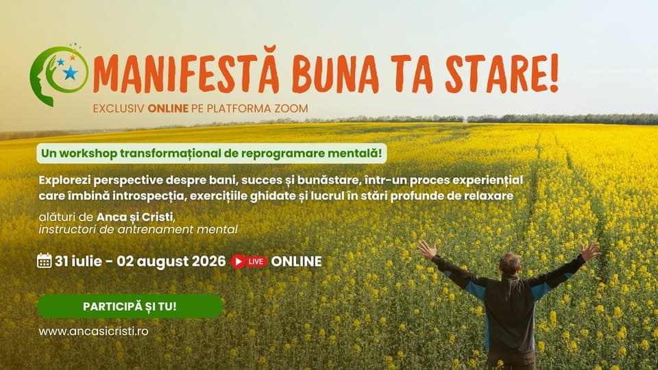 MANIFESTĂ BUNA TA STARE ONLINE cu Anca și Cristi!