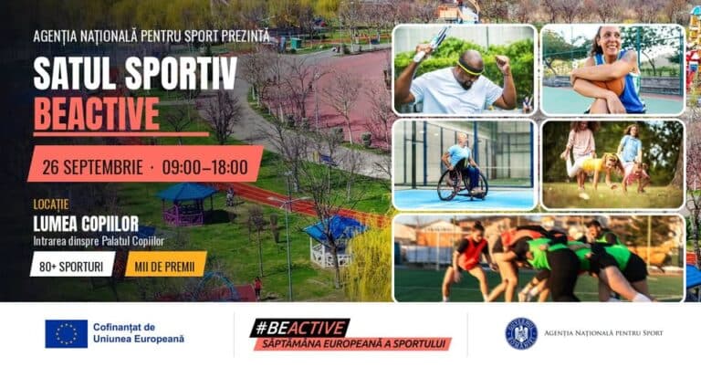 SATUL SPORTIV #BeActive – ediția pe care nu vrei să o ratezi! 🏃♀️🏃♂️
