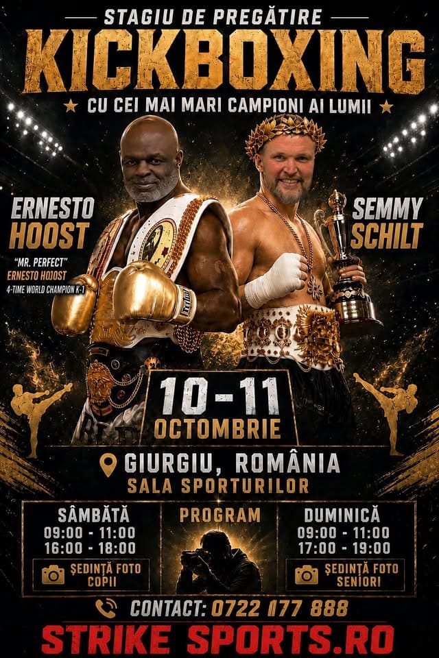 Seminar kickboxing alaturi de Semmy Schilt & Ernesto Hoost