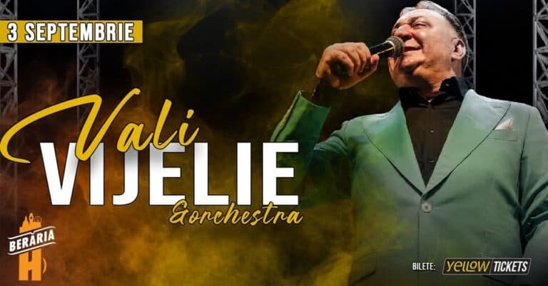 Vali Vijelie și orchestra // concert la Berăria H pe 3 septembrie 2026